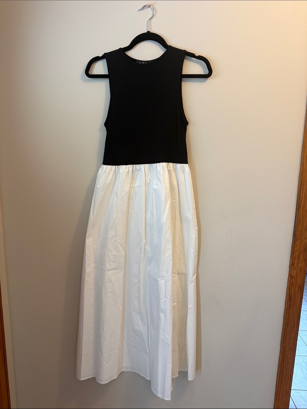 O.P.T. Black & Ivory Midi Dress